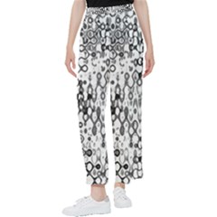 White And Black Modern Abstract Design Women s Pants 