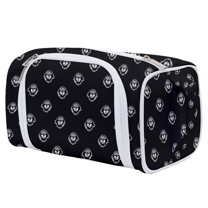 Funny Ghost Sketchy Drawing Pattern Toiletries Pouch