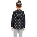 Funny Ghost Sketchy Drawing Pattern Kids  Hooded Puffer Vest View2