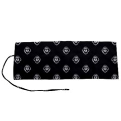 Funny Ghost Sketchy Drawing Pattern Roll Up Canvas Pencil Holder (s)