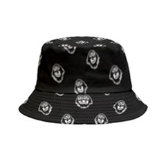 Funny Ghost Sketchy Drawing Pattern Bucket Hat