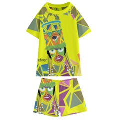 Distinct Apparel  - Bermuda Gombey  Ayo! Kids  Swim Tee And Shorts Set by DistinctApparel