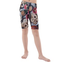 Cookies & Tea Tray  Kids  Mid Length Swim Shorts by Incredible