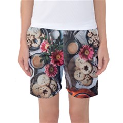 Cookies & Tea Tray  Women s Basketball Shorts by Incredible