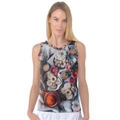 Cookies & Tea Tray  Women s Basketball Tank Top by Incredible