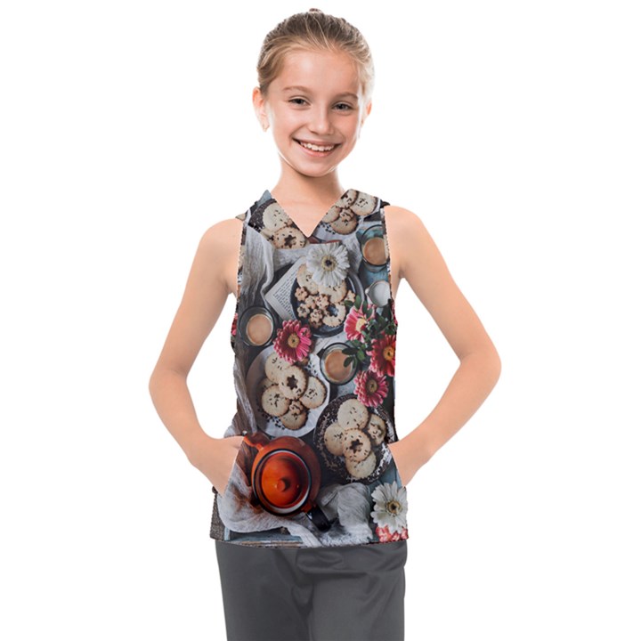 Cookies & tea tray  Kids  Sleeveless Hoodie