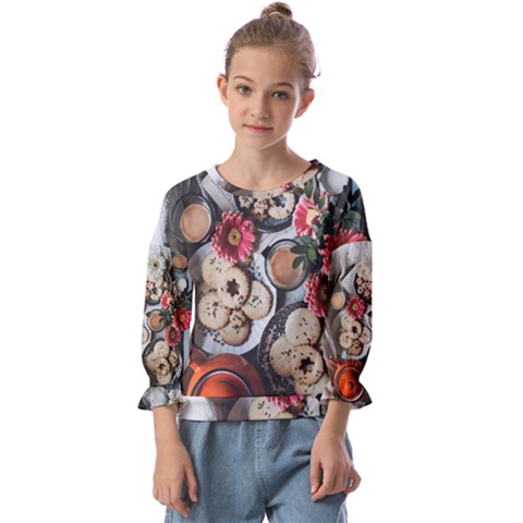 Cookies & Tea Tray  Kids  Cuff Sleeve Top by Incredible