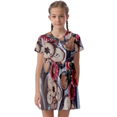 Cookies & Tea Tray  Kids  Asymmetric Collar Dress by Incredible