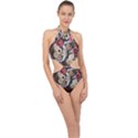 Cookies & tea tray  Halter Side Cut Swimsuit View1