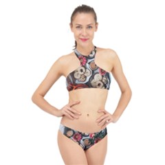 Cookies & Tea Tray  High Neck Bikini Set by Incredible