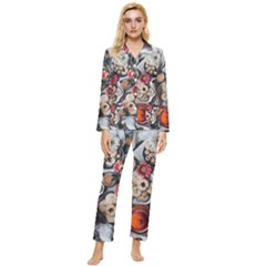 Cookies & Tea Tray  Womens  Long Sleeve Pocket Pajamas Set