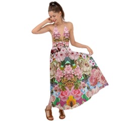 Floral Backless Maxi Beach Dress