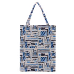 Ethnic Geometric Abstract Textured Art Classic Tote Bag by dflcprintsclothing