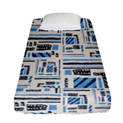 Ethnic Geometric Abstract Textured Art Fitted Sheet (single Size) by dflcprintsclothing