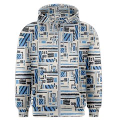 Ethnic Geometric Abstract Textured Art Men s Zipper Hoodie by dflcprintsclothing