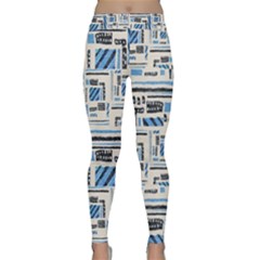 Ethnic Geometric Abstract Textured Art Classic Yoga Leggings by dflcprintsclothing