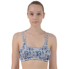 Ethnic Geometric Abstract Textured Art Line Them Up Sports Bra by dflcprintsclothing