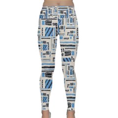 Ethnic Geometric Abstract Textured Art Lightweight Velour Classic Yoga Leggings