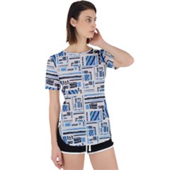 Ethnic Geometric Abstract Textured Art Perpetual Short Sleeve T-shirt by dflcprintsclothing