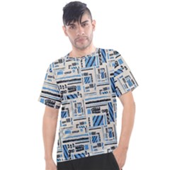 Ethnic Geometric Abstract Textured Art Men s Sport Top by dflcprintsclothing