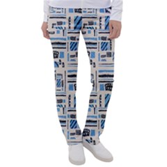 Ethnic Geometric Abstract Textured Art Women s Casual Pants