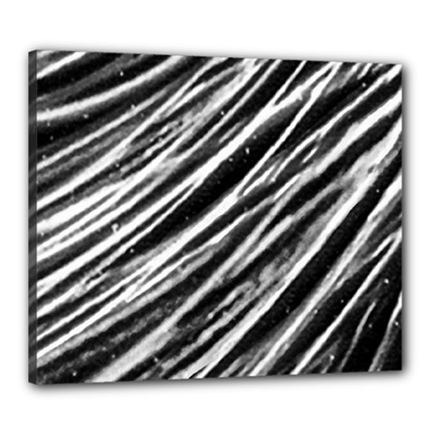 Galaxy Motion Black And White Print Canvas 24  X 20  (stretched)