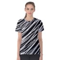 Galaxy Motion Black And White Print Women s Cotton Tee View1