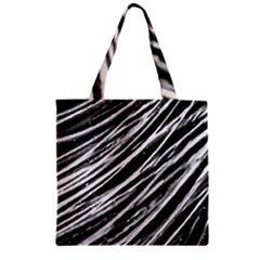 Galaxy Motion Black And White Print Zipper Grocery Tote Bag by dflcprintsclothing