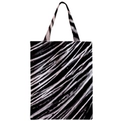 Galaxy Motion Black And White Print Zipper Classic Tote Bag