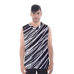 Galaxy Motion Black And White Print Men s Basketball Tank Top