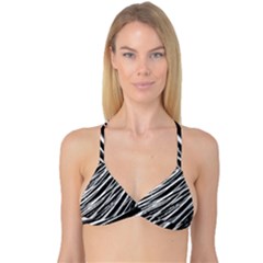 Galaxy Motion Black And White Print Reversible Tri Bikini Top by dflcprintsclothing