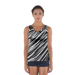 Galaxy Motion Black And White Print Sport Tank Top  by dflcprintsclothing