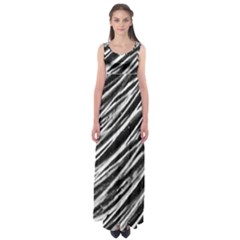 Galaxy Motion Black And White Print Empire Waist Maxi Dress by dflcprintsclothing