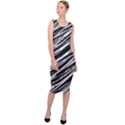 Galaxy Motion Black And White Print Sleeveless Pencil Dress View3