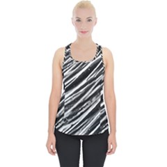 Galaxy Motion Black And White Print Piece Up Tank Top by dflcprintsclothing