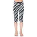 Galaxy Motion Black And White Print Kids  Capri Leggings  View1