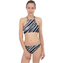 Galaxy Motion Black And White Print Racer Front Bikini Set View1