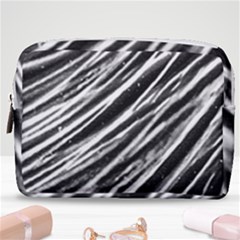 Galaxy Motion Black And White Print Make Up Pouch (medium)