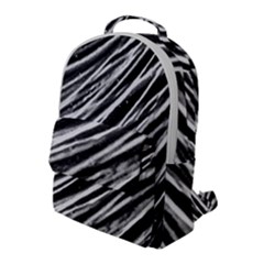 Galaxy Motion Black And White Print Flap Pocket Backpack (large) by dflcprintsclothing