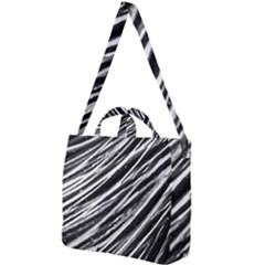 Galaxy Motion Black And White Print Square Shoulder Tote Bag by dflcprintsclothing