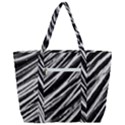 Galaxy Motion Black And White Print Zip Up Canvas Bag View3