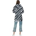 Galaxy Motion Black And White Print Women s Long Oversized Pullover Hoodie View2