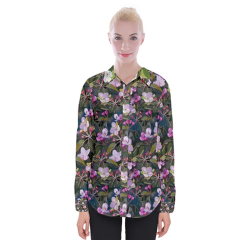 Apple Blossom  Womens Long Sleeve Shirt by SychEva