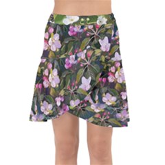 Apple Blossom  Wrap Front Skirt by SychEva