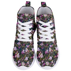 Apple Blossom  Women s Lightweight High Top Sneakers by SychEva