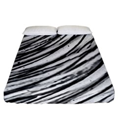 Galaxy Motion Black And White Print 2 Fitted Sheet (california King Size) by dflcprintsclothing