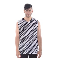 Galaxy Motion Black And White Print 2 Men s Basketball Tank Top