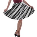 Galaxy Motion Black And White Print 2 A-line Skater Skirt View1