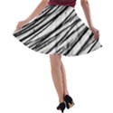 Galaxy Motion Black And White Print 2 A-line Skater Skirt View2