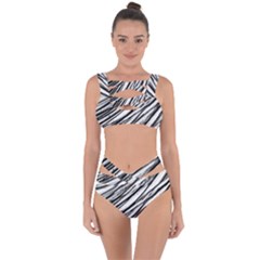 Galaxy Motion Black And White Print 2 Bandaged Up Bikini Set  by dflcprintsclothing